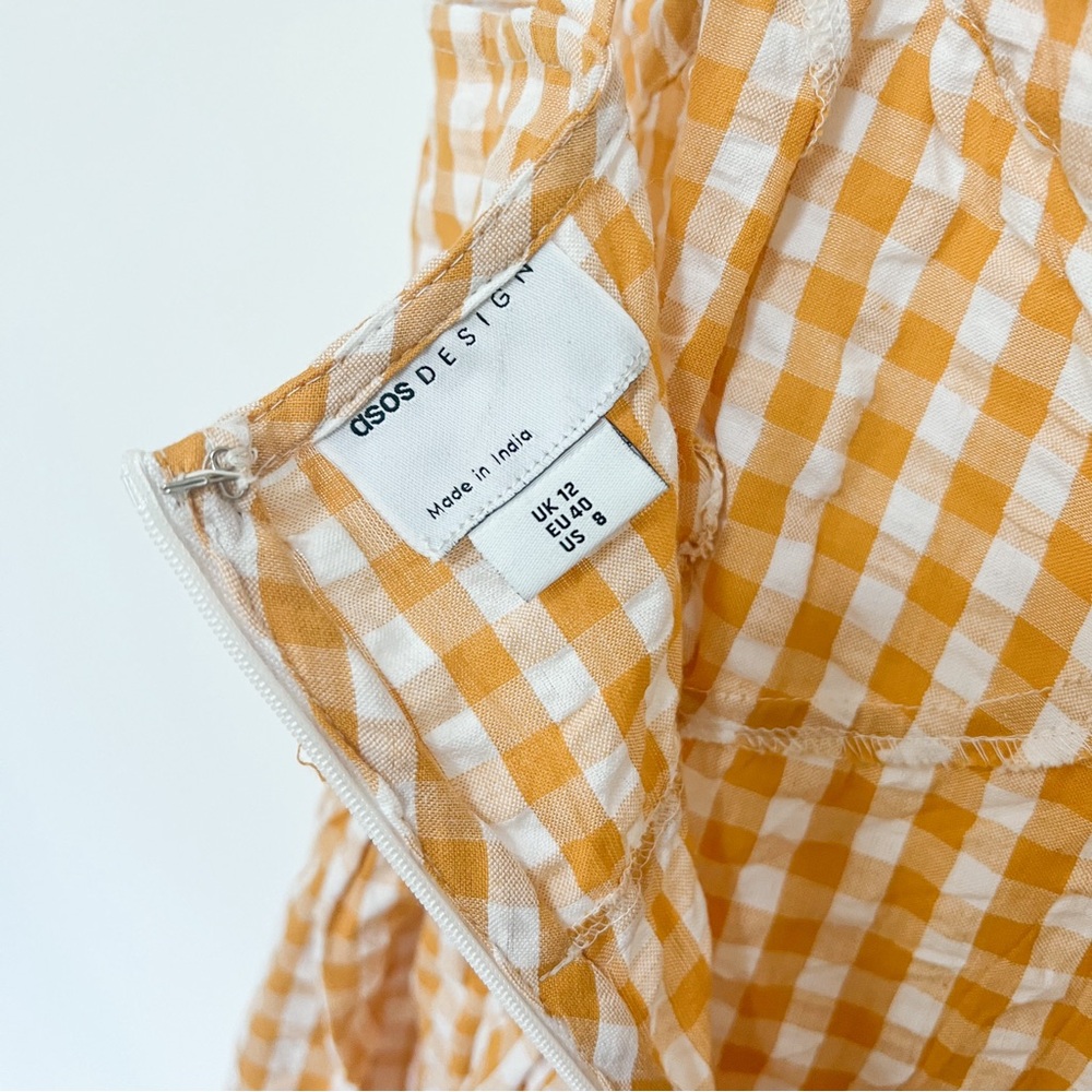 ASOS Romper Mustard Yellow Gingham - Picture 11 of 14